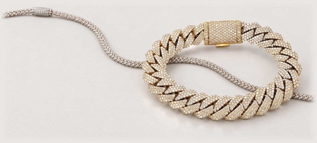 Alt=" diamond cuban link bracelets GOLDZENN"