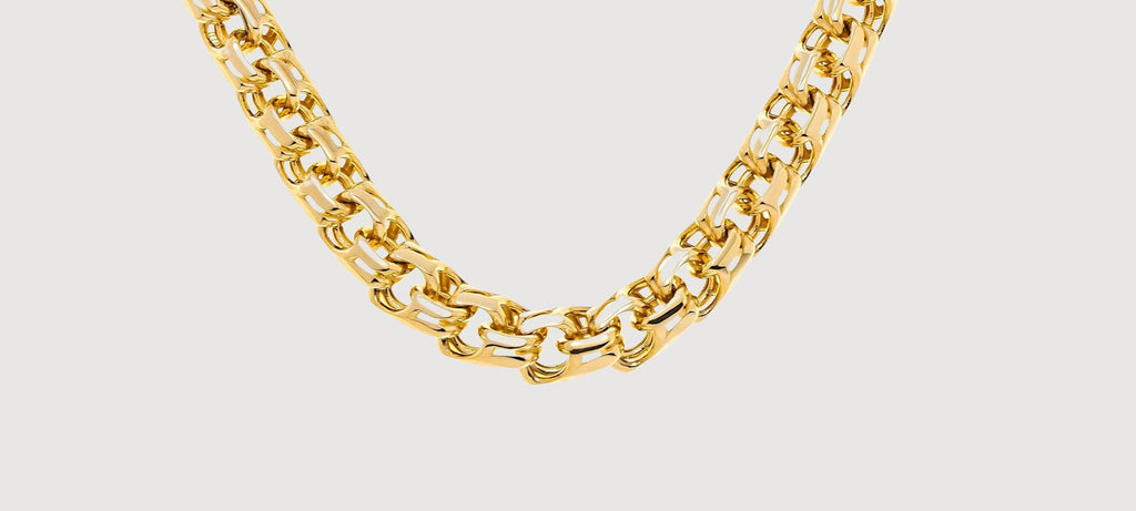 Alt=" 8mm gold chino link chain"