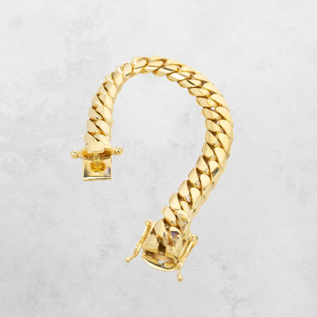 Alt=" Gold Cuban Link Bracelets GOLDZENN"