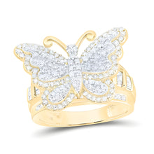 1-1/2CTW Diamond  Fashion Butterfly Ring - 10K Gold