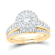  1CTW Round Diamond Bridal Engagement Wedding Ring Set- 14K Yellow Gold