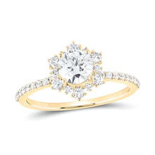  1CTW Round Diamond Solitaire Bridal Engagement Wedding Ring- 14K Yellow Gold