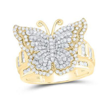  1-1/4CTW Diamond Fashion Ladies Buttery Statement Ring - 10K Gold