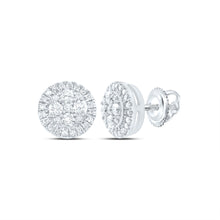  1/2CTW Diamond Fashion  Round Earrings - 14K White Gold