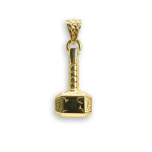  Hammer Men's Pendant - 14k Solid Gold| GOLDZENN- Showing the pendant's full detail.