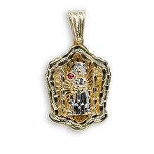  Saint Barbara with CZ Pendant - 10k Solid Gold