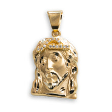  Jesus Christ Pendant - 14k Solid Gold| GOLDZENN- Showing the pendant's full detail.