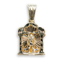  Saint Lazarus Rectangular Small Pendant - 10k Solid Gold