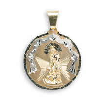  St. Lazarus Round Ornamental Pendant - 10k Solid Gold