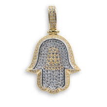 Hamsa Hand 3D Pendant - 10k Gold| GOLDZENN- Showing the full detail of the pendant.