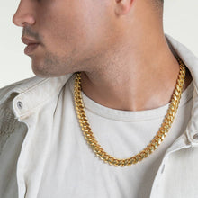  12mm - Cuban Link Chain - 14k Gold Bonded