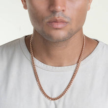  7mm - Miami Cuban Link Chain - 14k Rose Gold Bonded
