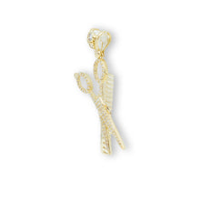  Scissors & Comb Pendant - 10k Solid Gold| GOLDZENN- Showing the pendant's full detail.