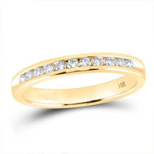 1/4CTW Round Diamond Anniversary Wedding Engagement Ring Band - 14K Yellow Gold