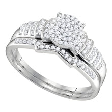  1/4CTW Diamond Bridal Wedding Engagement Ring- Sterling Silver