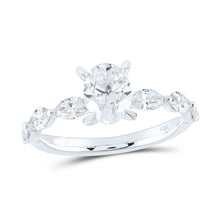  1-3/4CTW Oval Diamond Solitaire Bridal Wedding Engagement Ring Set- 14K White Gold