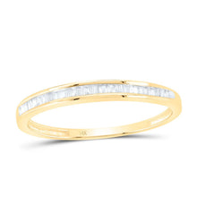  1/6CTW Round Channel Diamond Single Row Anniversary Wedding Engagement Ring Band - 14K Yellow Gold
