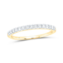  1/4CTW Diamond Round Anniversary Wedding Engagement Ring Band - 14K Yellow Gold