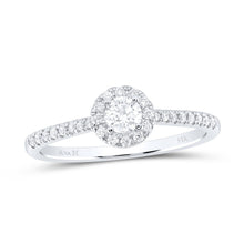  1/3CTW Diamond Fashion 1/5CRD Promise Bridal Wedding Engagement Ring- 14K White Gold