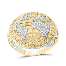  1-3/8CTW Diamond The World Is Yours Fashion Ring - 10K Yellow Gold
