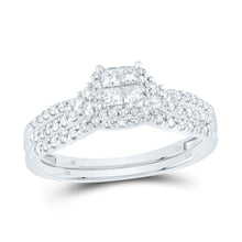  1/2CTW Princess Diamond Bridal Wedding Engagement Ring - 10K White Gold