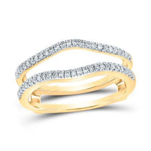  1/4CTW Round Diamond  Ring Guard Wrap Solitaire Enhancer Band- 14K Gold