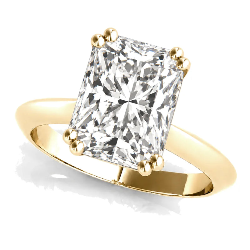 Eloise radiant lab-grown diamond engagement ring, 2 ct center, yellow gold