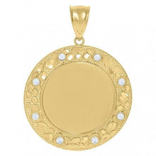  Picture Necklace-  Medallion Frame Pendant in 10k Solid Gold | GOLDZENN- Full detail of the pendant.