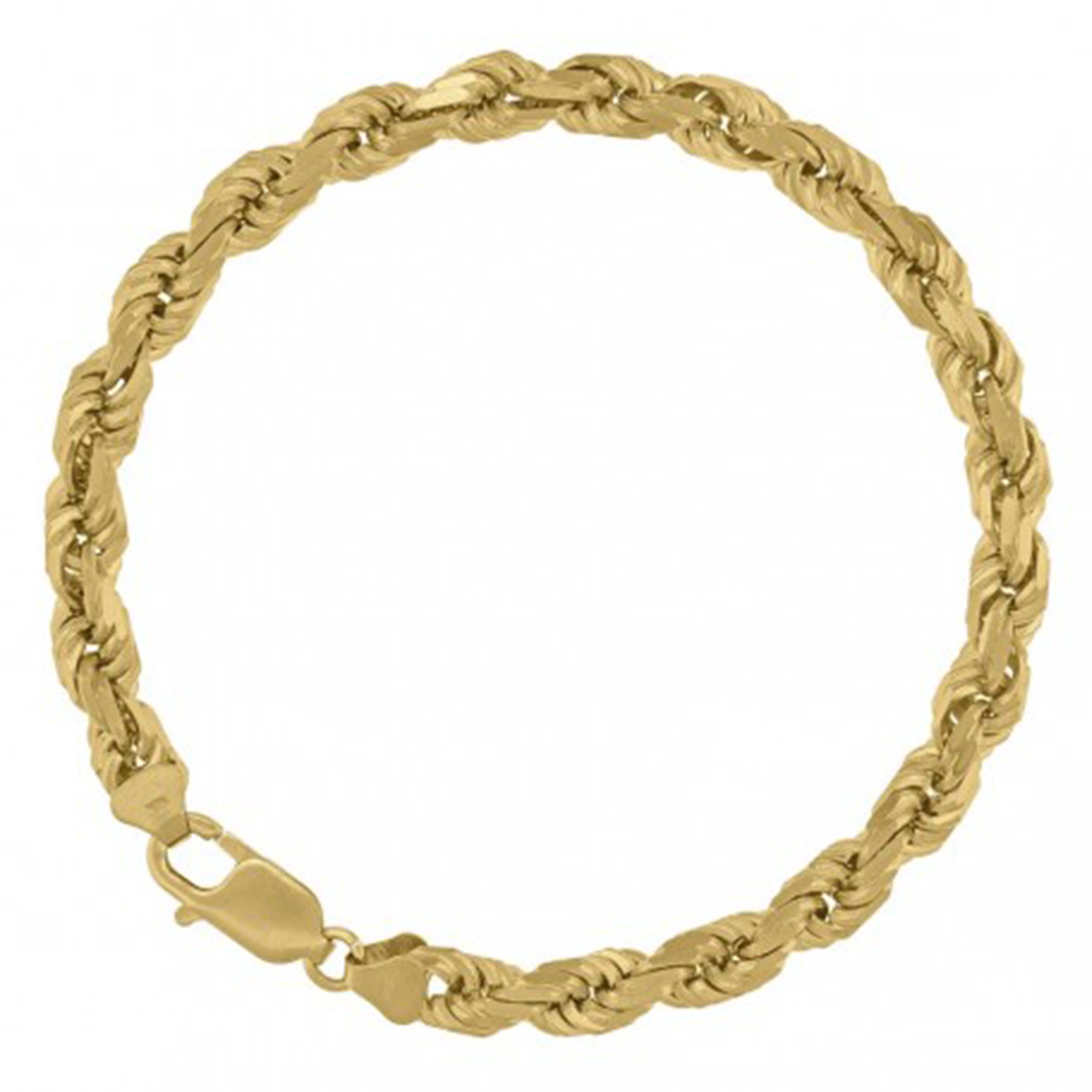 Solid 14k Yellow Gold 1.7mm Rope - with Secure Lobster Lock Clasp 14-