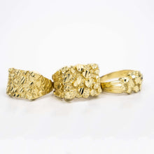  Nugget Ring in 10k Solid Gold| GOLDZENN(Nugget ring variations.)