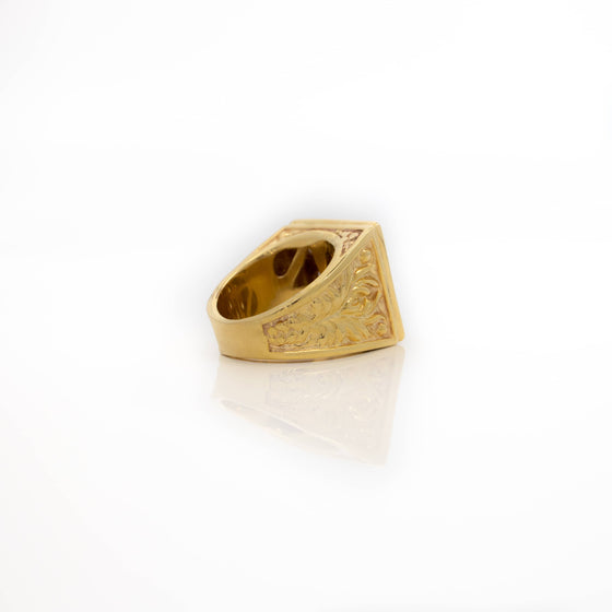 Square Cluster Ring in Solid Gold