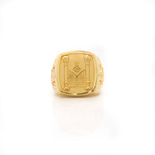  Mason Ring in Solid Gold| GOLDZENN(Ring details.)