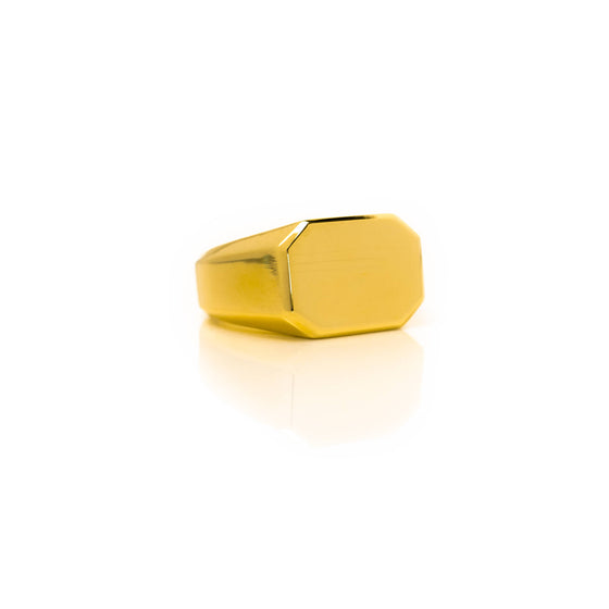 Octagon Signet Ring in Solid Gold