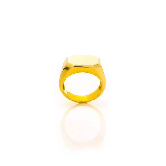Octagon Signet Ring in Solid Gold