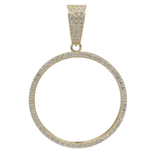  10k Picture Pendant Solid Gold| GOLDZENN- Showing the space in the center by where you can put your picture.