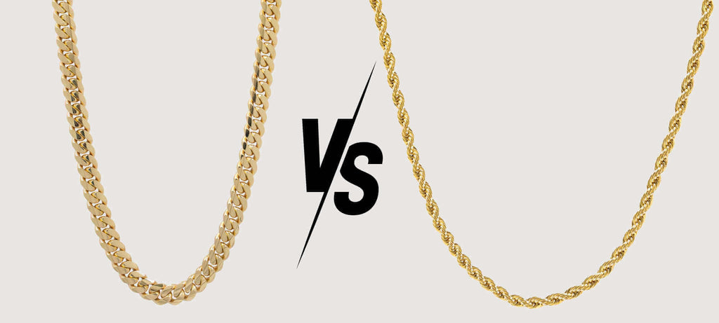 Comp Chain Vs Comp Rope Rope Chain vs Cuban Link: Side-by-Side Comparison – GOLDZENN