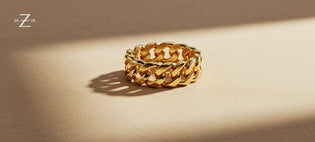  Gold Cuban Link Ring