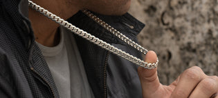  Silver cuban link chain