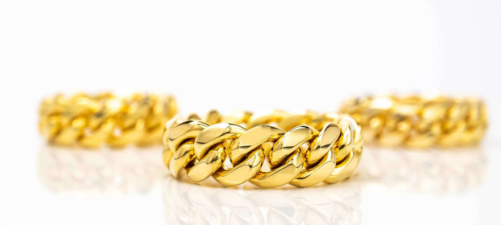 alt="14K Yellow Gold Cuban link gold Ring"