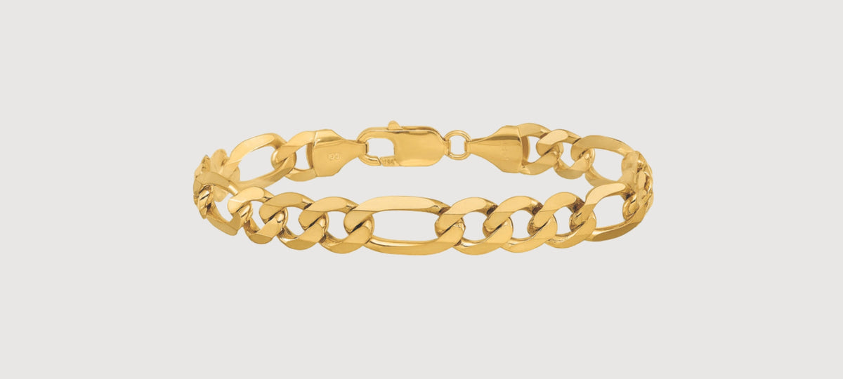 Figaro Bracelets | Gold & Silver Figaro Link Bracelets - GOLDZENN