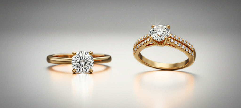 alt="Platinum Engagement Ring with Round Brilliant-Cut Diamond"