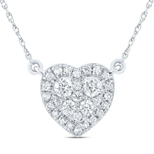  1/3CTW Diamond Fashion Heart Necklace - 18" 14K White Gold