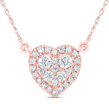  1/3CTW Diamond Fashion Heart Necklace - 18" 14K Rose Gold