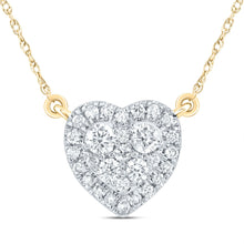  1/3CTW Diamond Fashion Heart Necklace - 18" 14K Yellow Gold