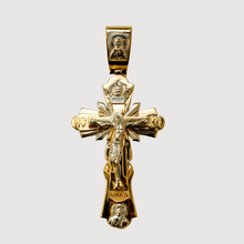  Custom 14k Gold Orthodox Cross Pendant