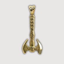  Viking Axe Pendant – 14K Gold Men Pendant