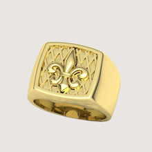  14k Gold Fleur-de-Lis Signet Ring Rings