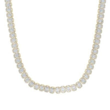  alt=" Indulge in unparalleled luxury and elegance with our 15-1/4 Carat Total Weight (CTW) Diamond Fashion Emerald Ladies Necklace, masterfully crafted in radiant 10K gold. This magnificent necklace features an array of sparkling diamonds and vibrant emer