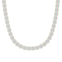  alt=" Indulge in unparalleled luxury and elegance with our 16CTW Diamond Cushion Fashion Ladies Necklace, masterfully crafted in radiant 10K gold. This magnificent necklace features an array of sparkling diamonds and vibrant emeralds, making it a breathta