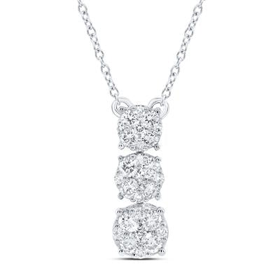 1/2CTW Diamond Fashion Ladies Necklace - 18"-  10K Gold